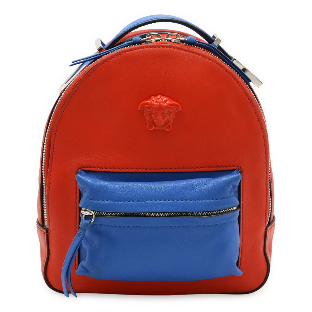 Versace blue Color Leather Backpack (Pre-Owned)