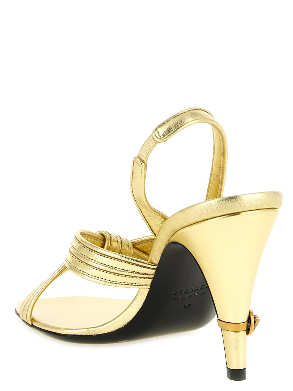 Versace Lamb Leather Stiletto Heel Women's Sandals