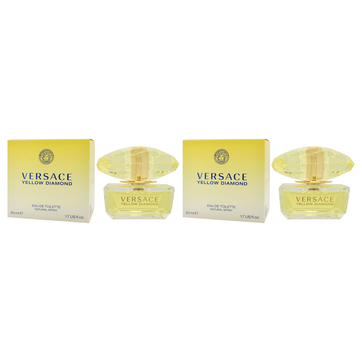 Versace Yellow Diamond by Versace for Women - 1.7 oz EDT Spray - Pack of 2