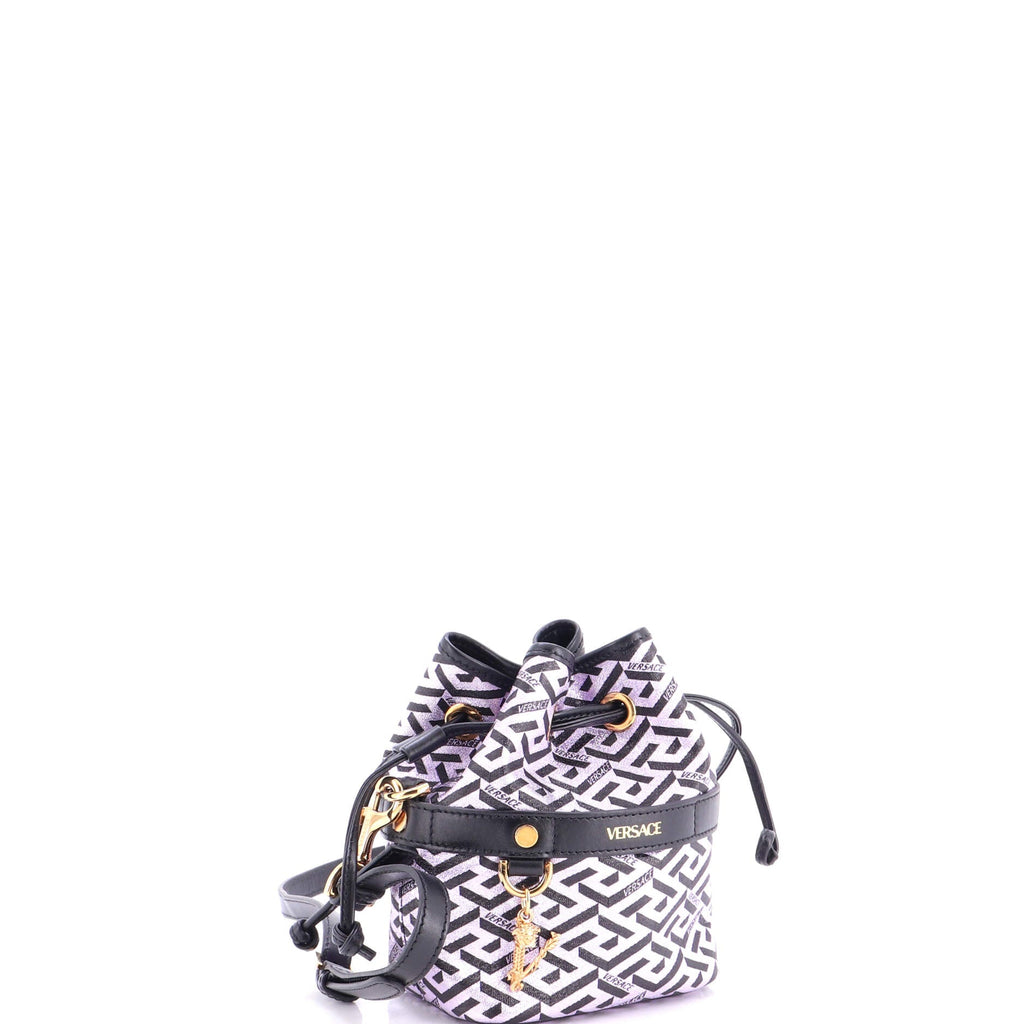La Greca Bucket Bag Printed Coated Canvas Mini