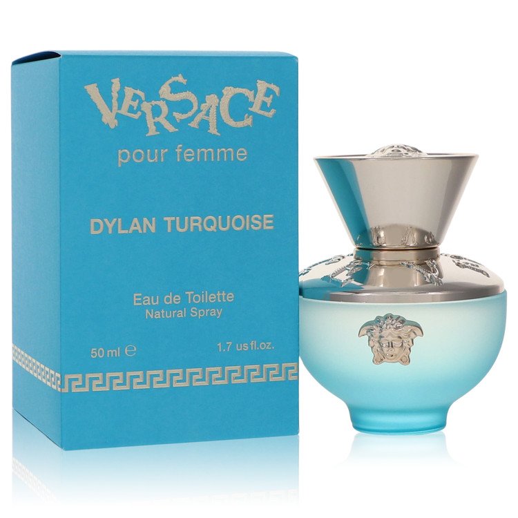 2pcs Combo Gift Set Versace Pour Femme Dylan Turquoise by Versace Eau De Toilette Spray 1.7 oz for Women