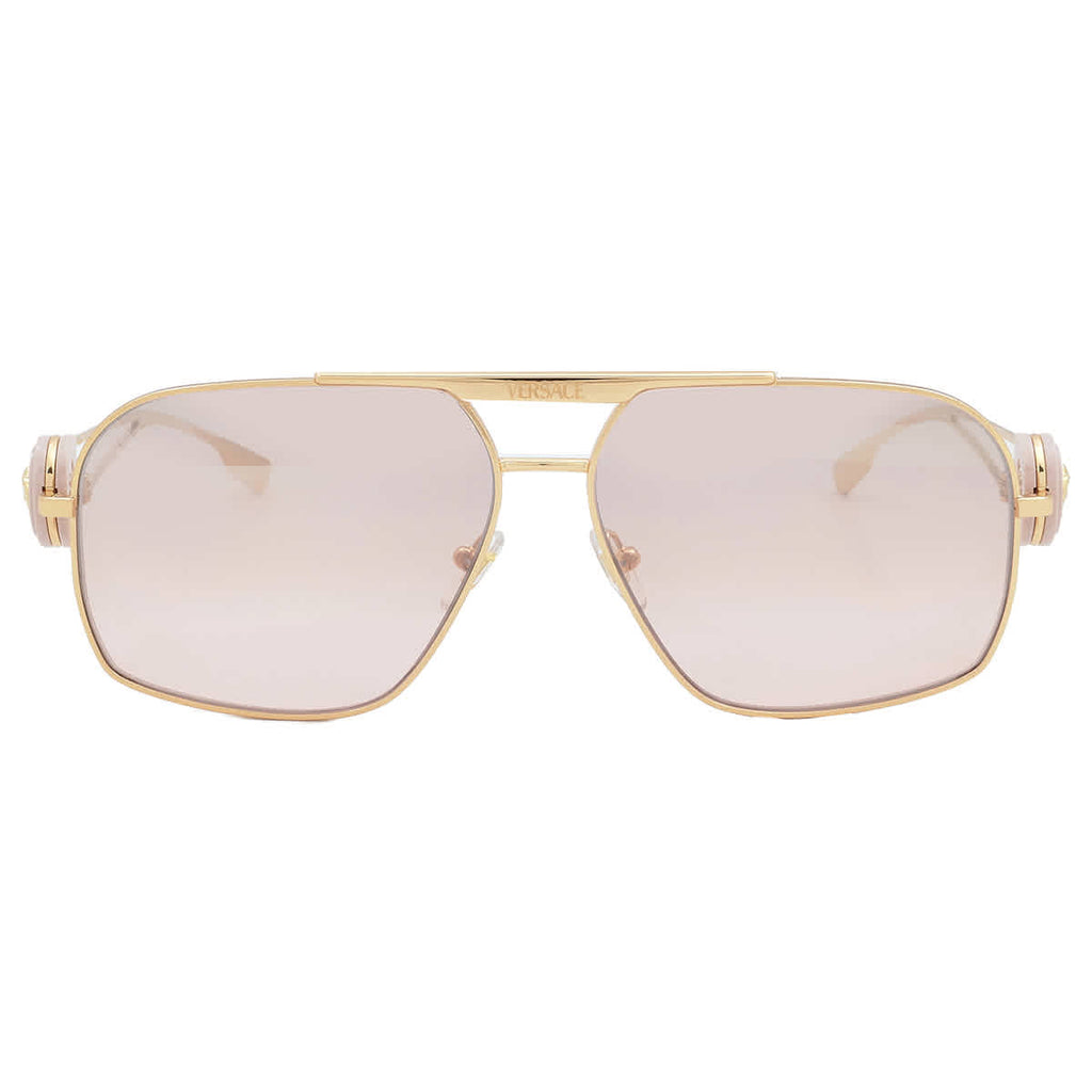 Versace Pink Mirror Navigator Men's Sunglasses VE2269 10027E 62