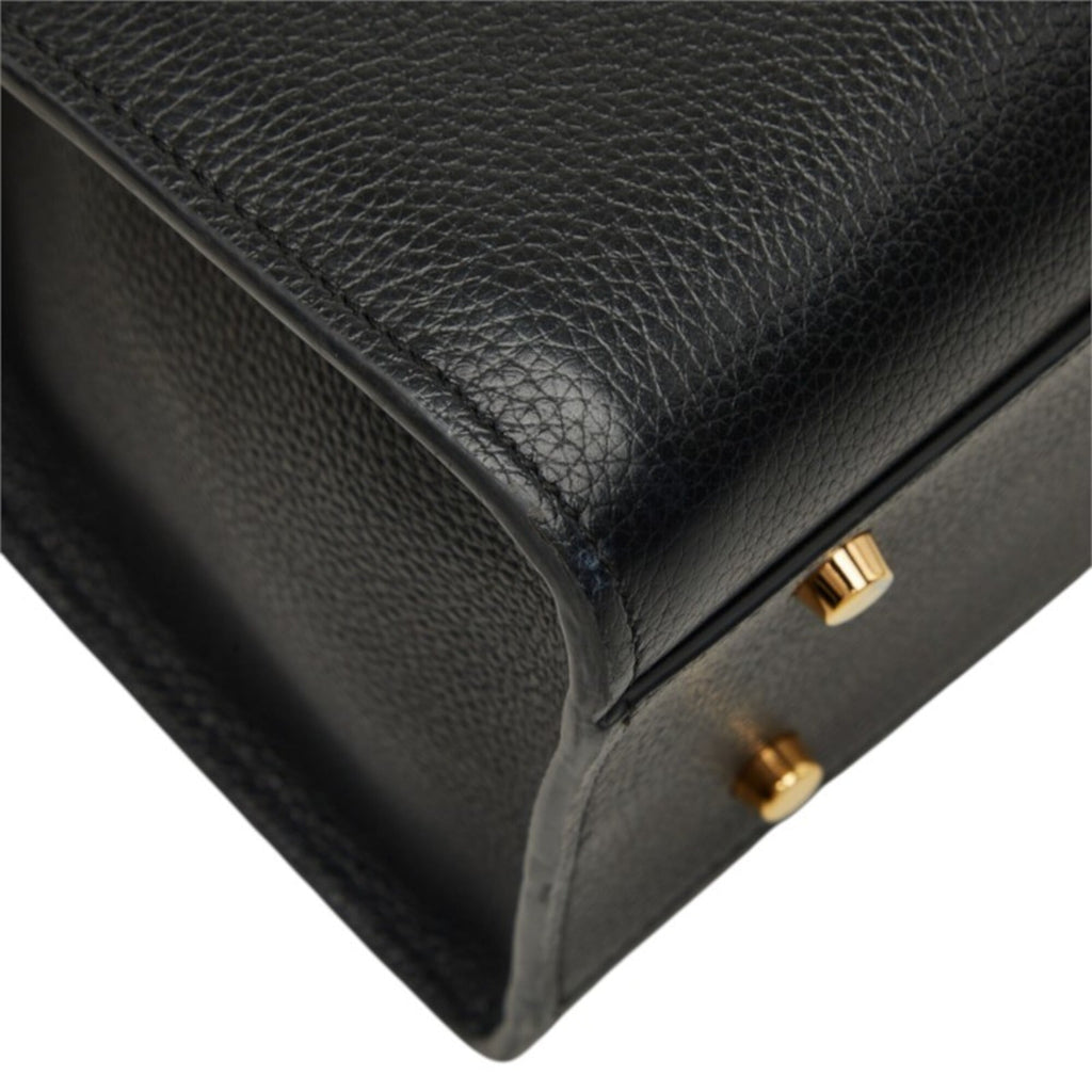 Versace Leather Handbag Shoulder Bag (Pre-Owned)