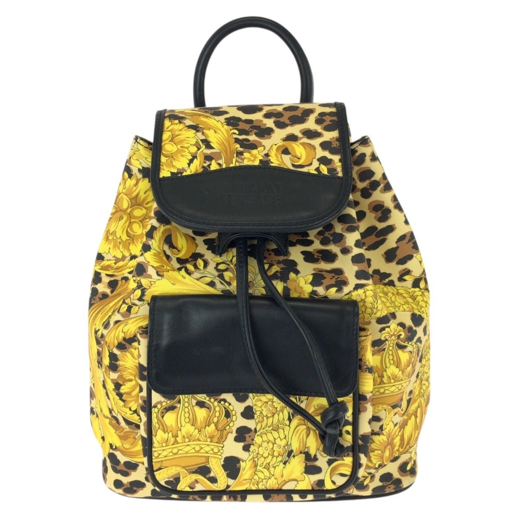 Versace yellow Pvc Leather Backpack (Pre-Owned)