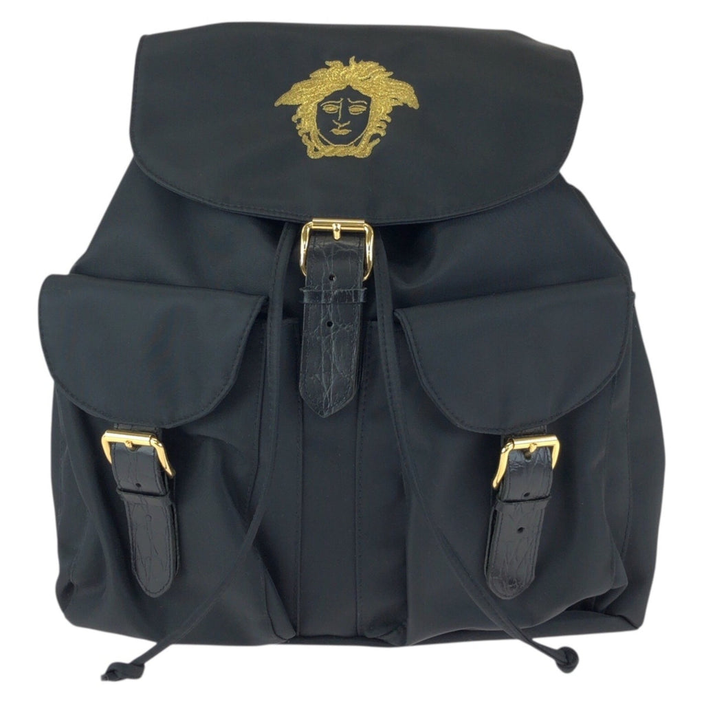 Versace Nylon Leather Backpack (Pre-Owned)