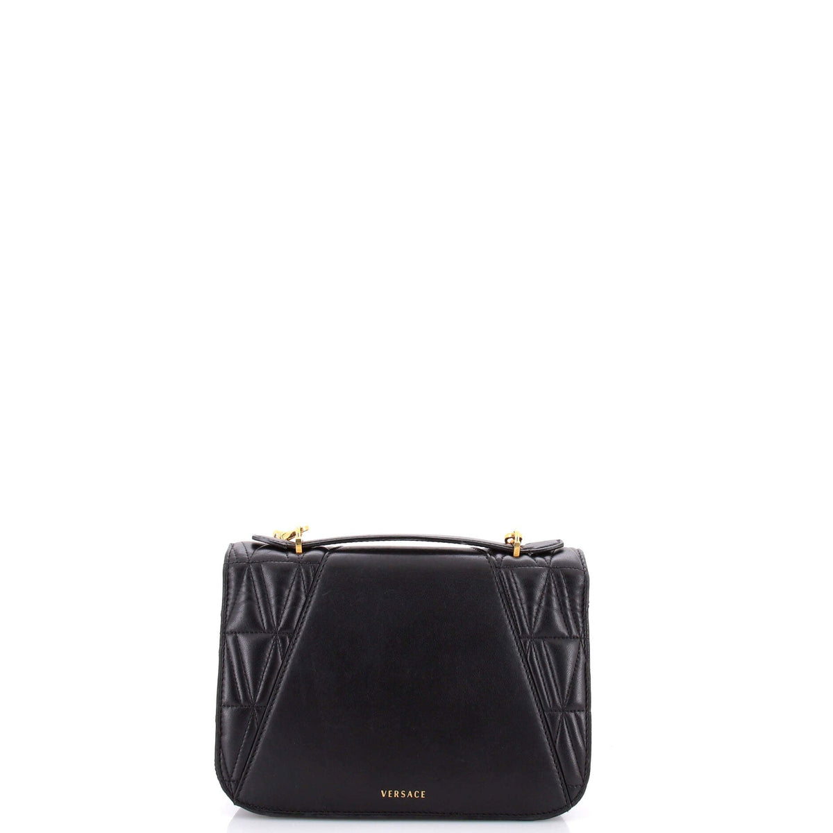Virtus Flap Shoulder Bag Quilted Leather Small
