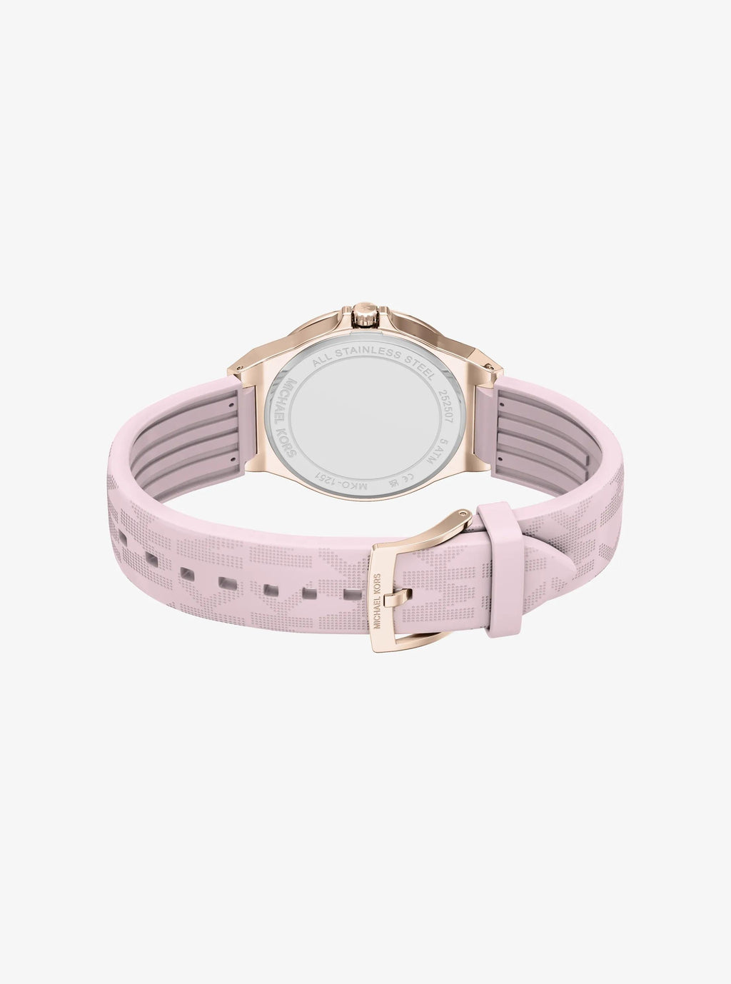 Lennox Pavé Rose Gold-Tone and Logo Silicone Strap Watch