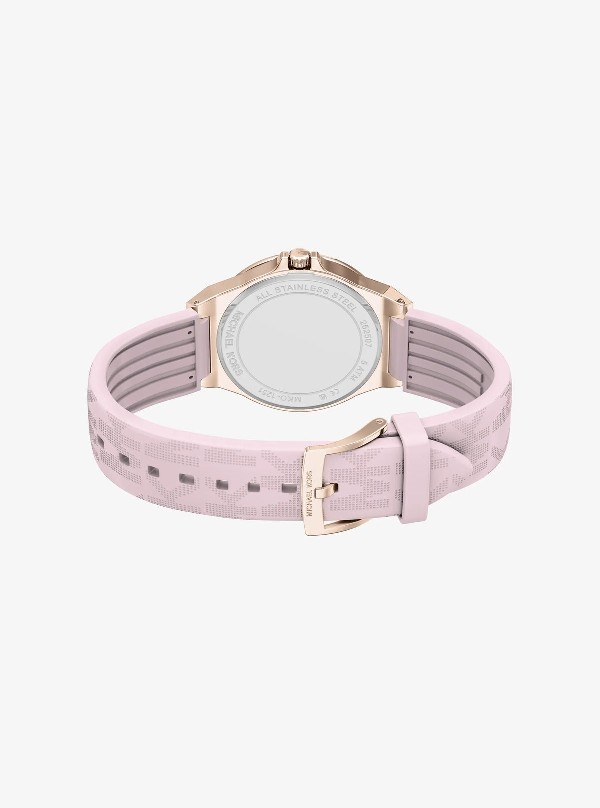 Lennox Pavé Rose Gold-Tone and Logo Silicone Strap Watch