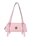 Pink Rectangular Lambskin Shoulder Bag