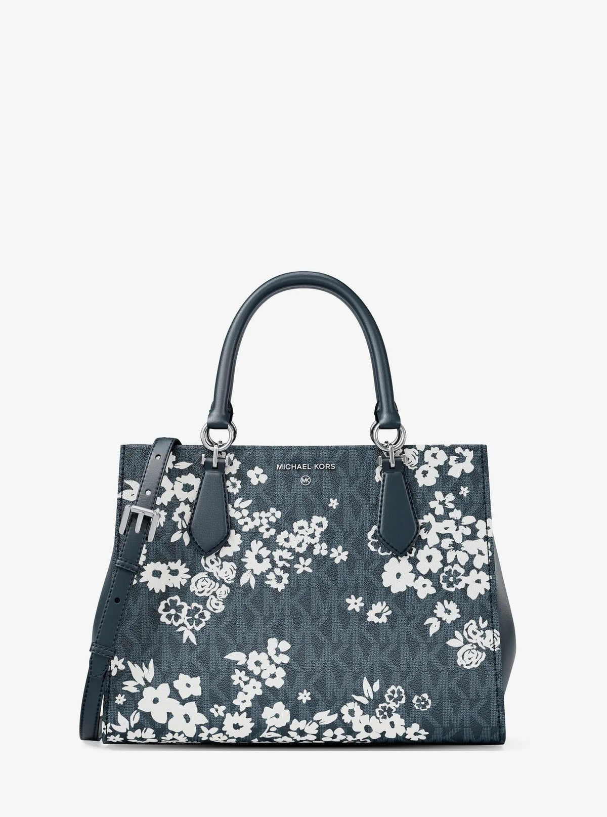 Marilyn Medium Printed Signature Logo Satchel