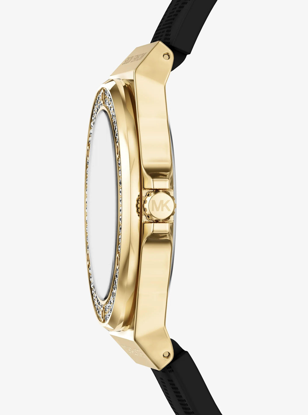 Lennox Pavé Gold-Tone and Logo Strap Watch