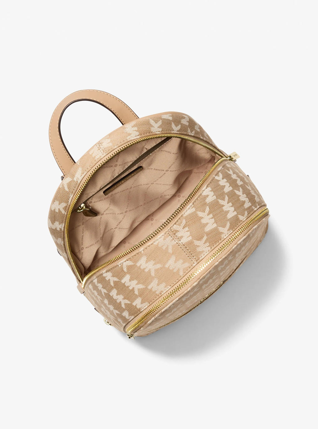 Rhea Medium Logo Jacquard Denim Backpack