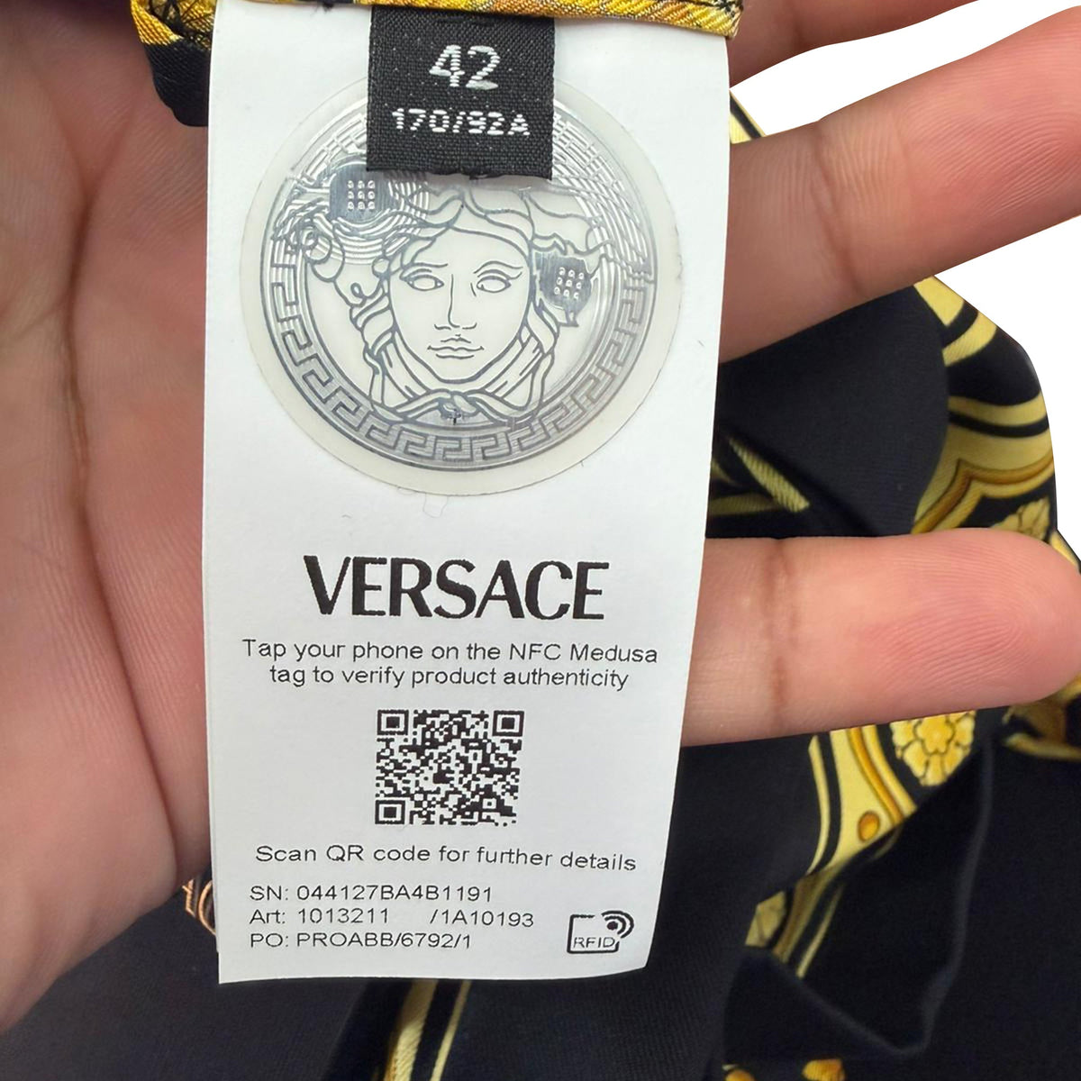 Versace Barocco-Print Mini Shirt Dress in Multicolor Silk