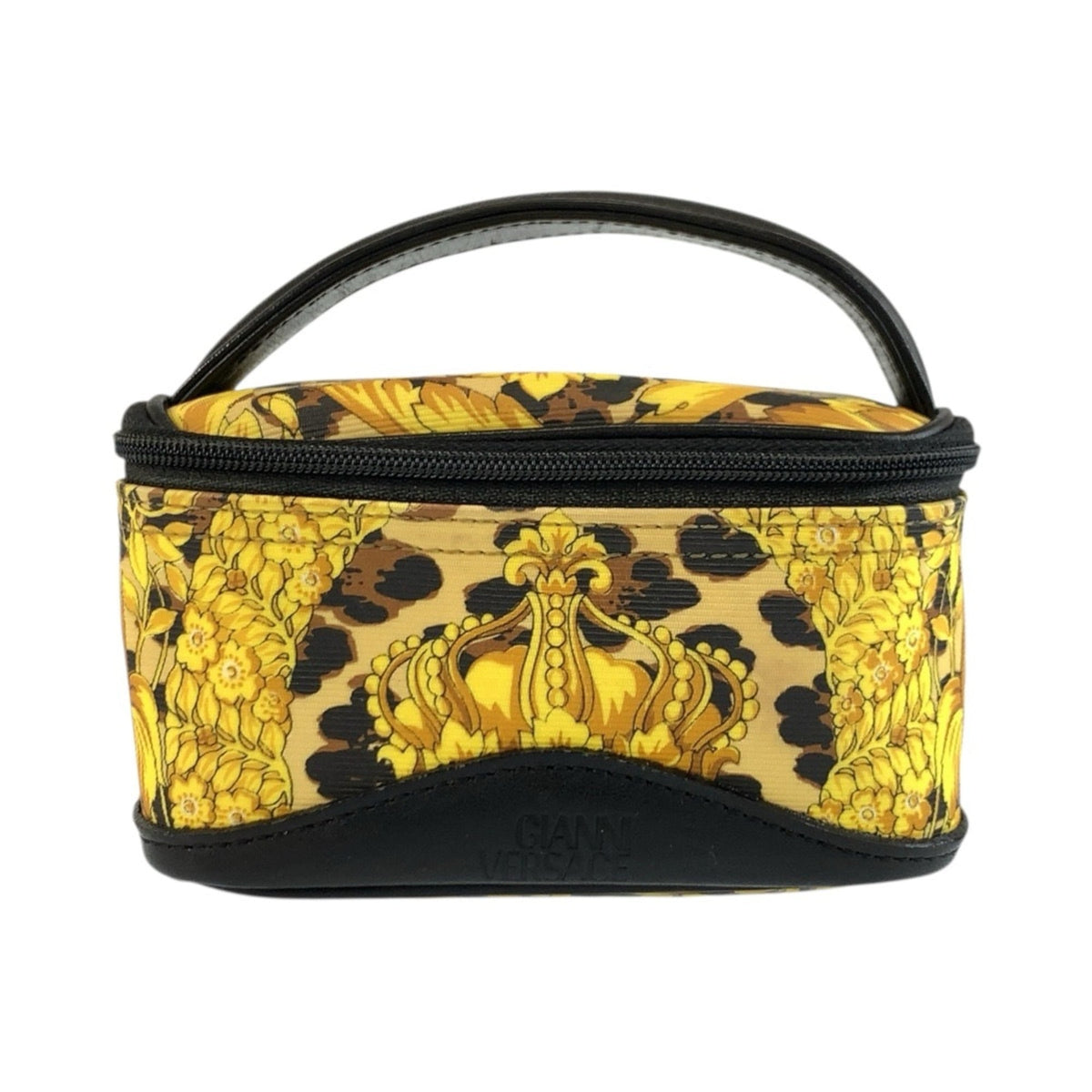 Versace yellow Pvc Handbag Pouch Vanity Bag (Pre-Owned)
