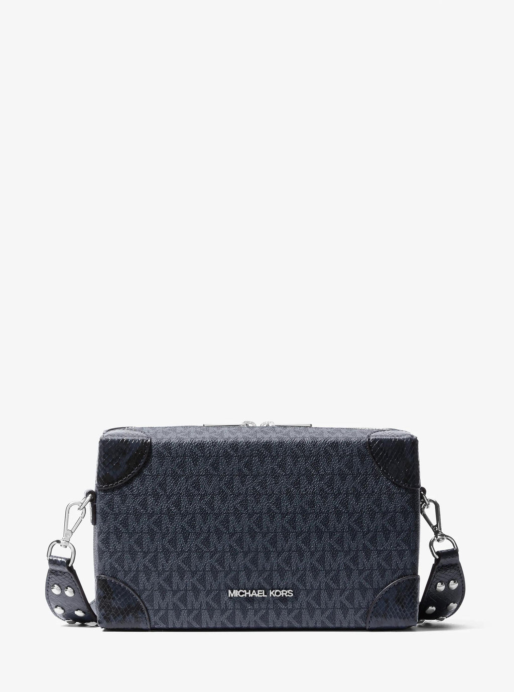 Jeanie Small Signature Logo and Snake Embossed Crossbody Bag