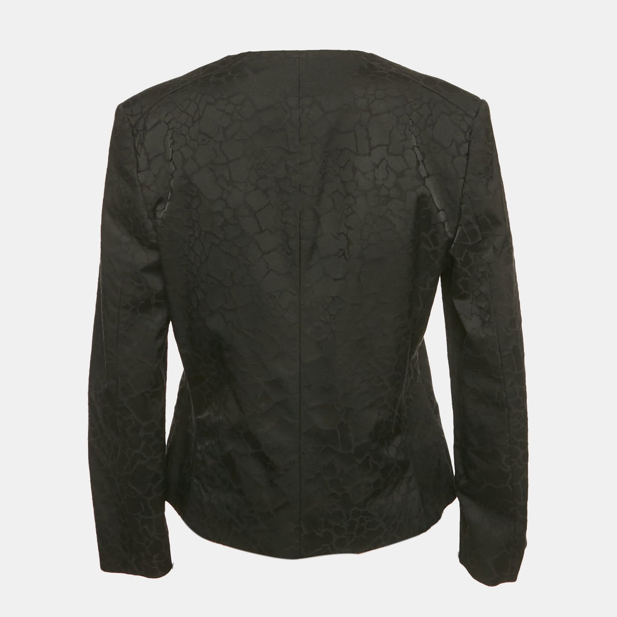 Versace Jeans Black Jacquard Button Front Jacket