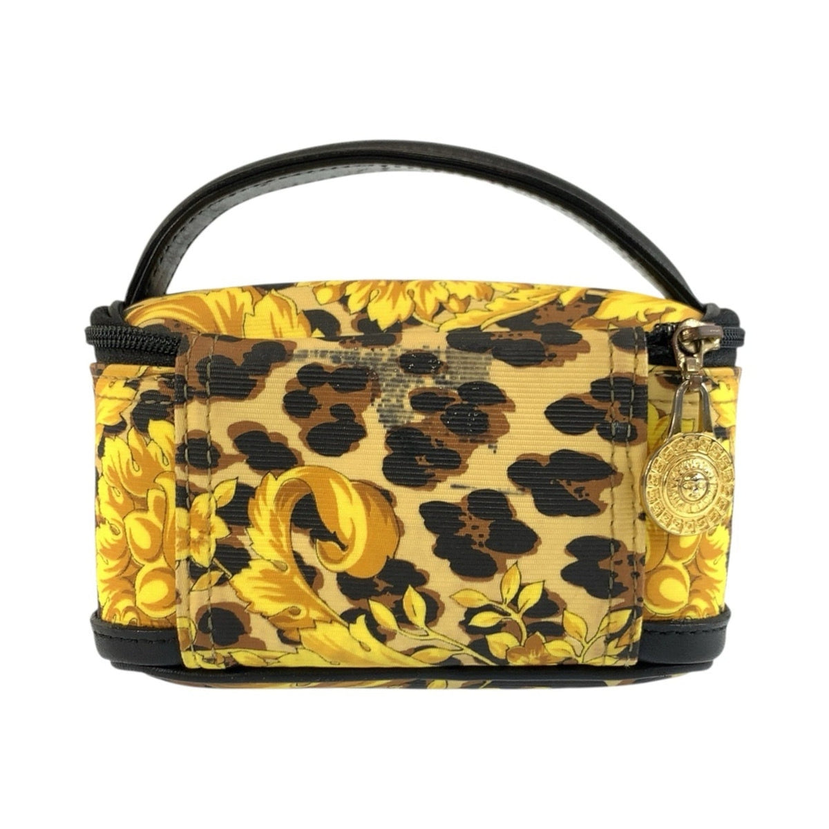 Versace yellow Pvc Handbag Pouch Vanity Bag (Pre-Owned)