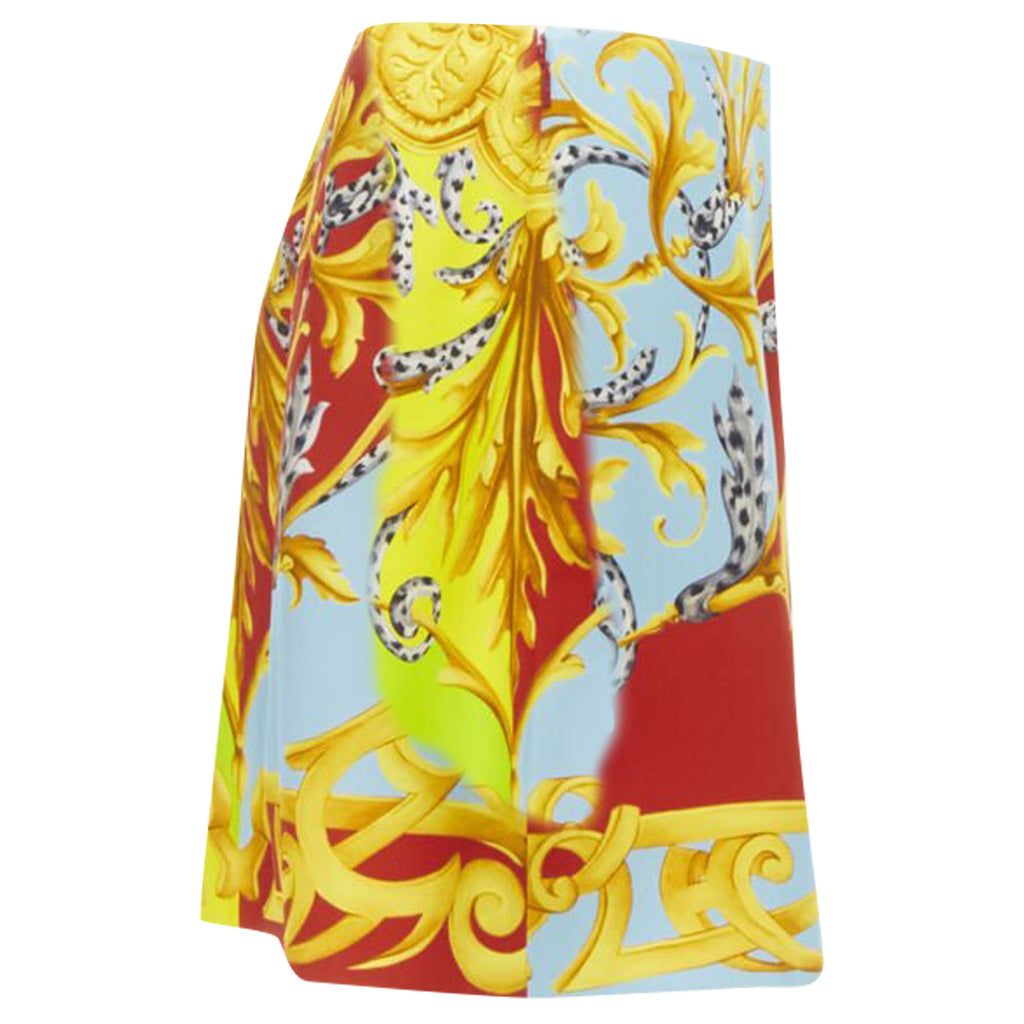 Versace Pop Acantus Barocco g Medusa safety pin slmini skirt