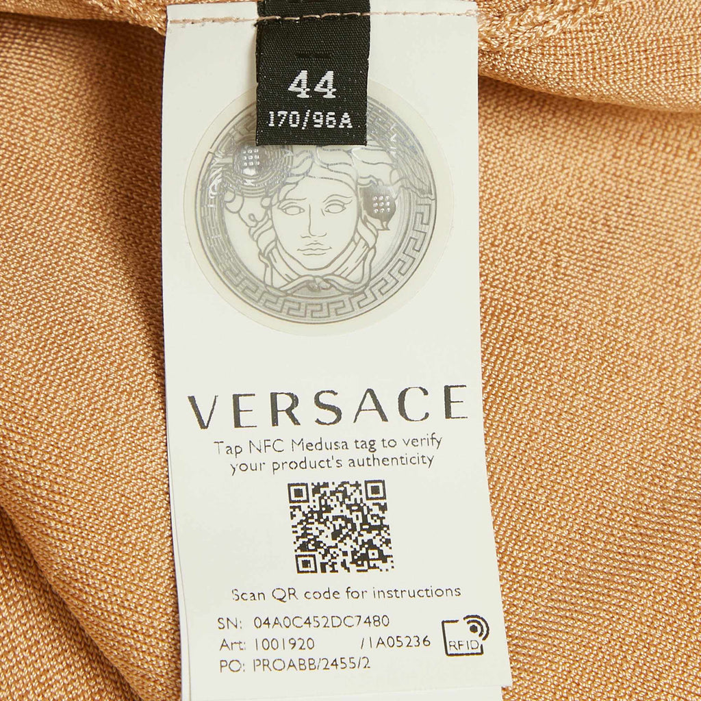 Versace Dark Beige Rib Knit Sweater