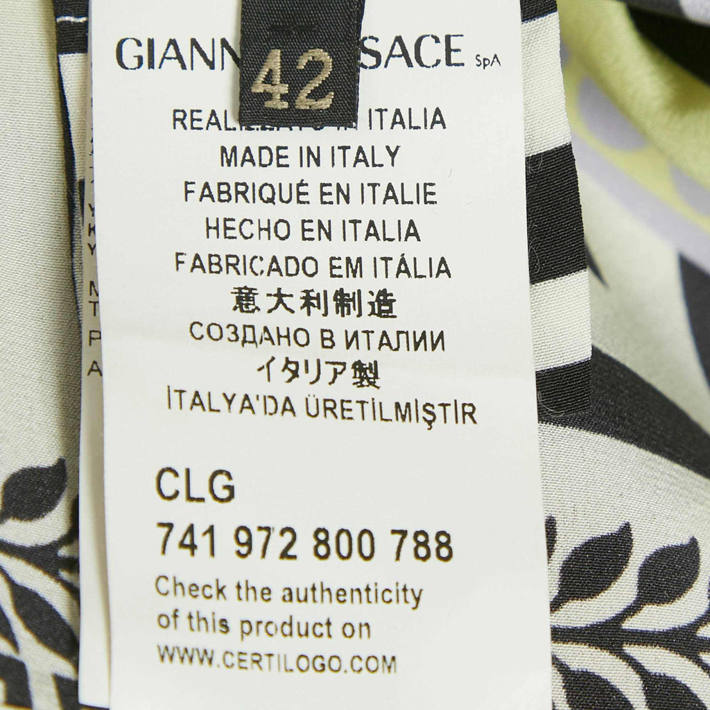 Versace Multicolor Printed Silk Shirt Dress