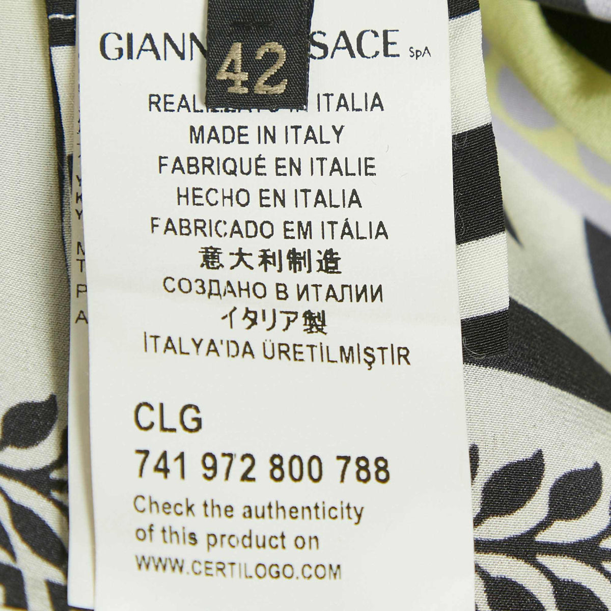 Versace Multicolor Printed Silk Shirt Dress