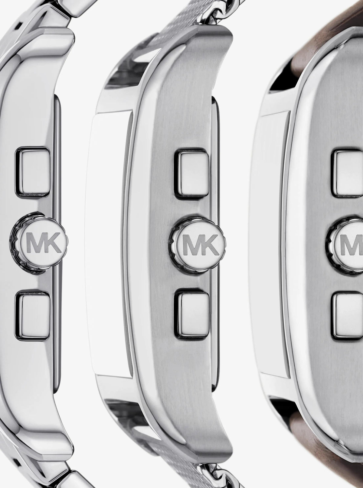 Monroe Silver-Tone Watch Strap Set