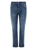 Straight-Leg Fading Denim Jeans