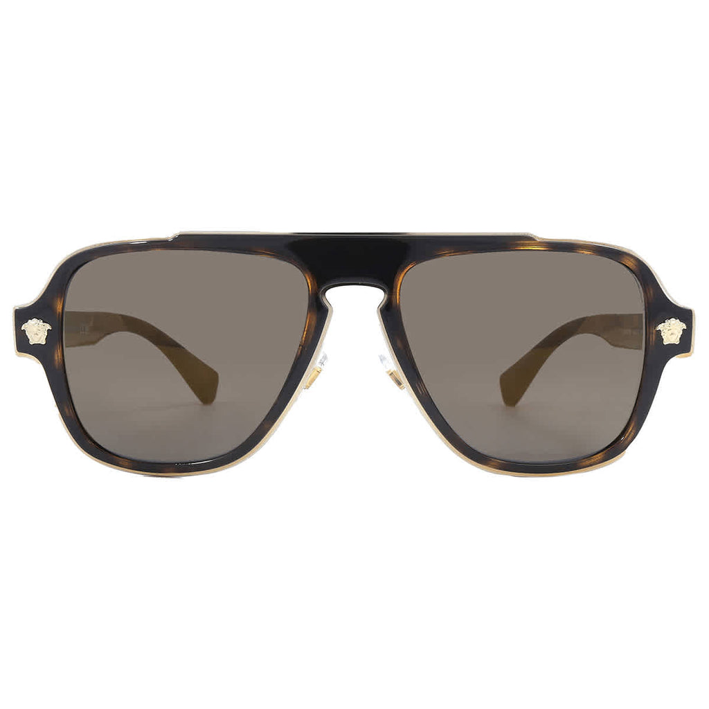 Versace Grey Navigator Men's Sunglasses VE2199 12524T 56