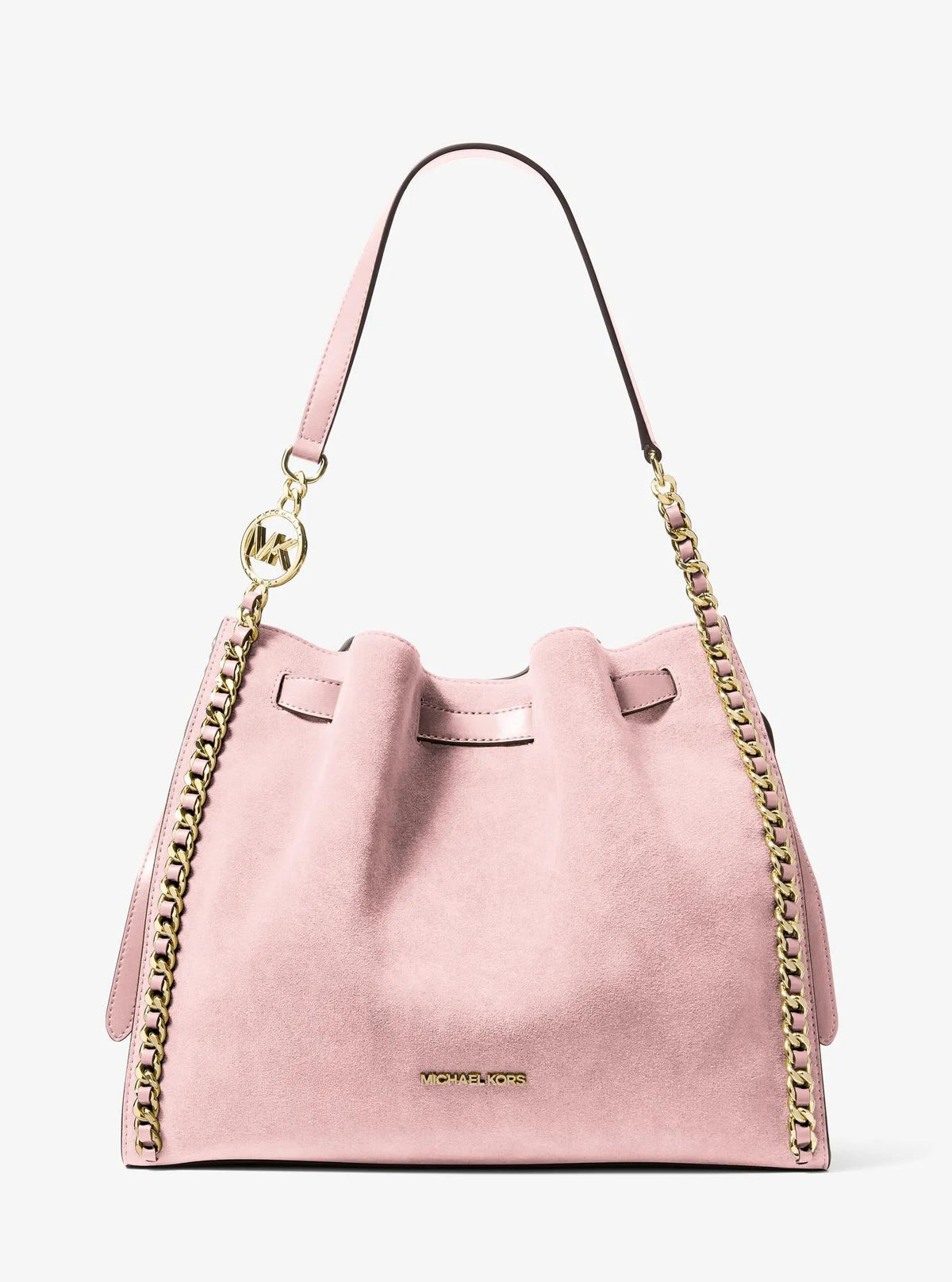 Mina Large Suede Chain Shoulder Bag