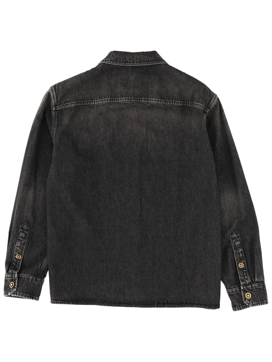 Washed Black Classic Cotton Denim Jacket