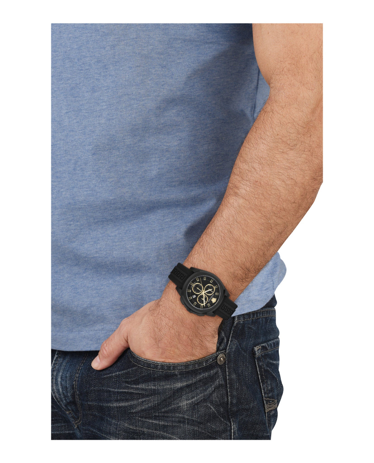 Versace Geo Chrono Silicone Watch