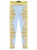 Baroque Print Golden Scrolls Leggings