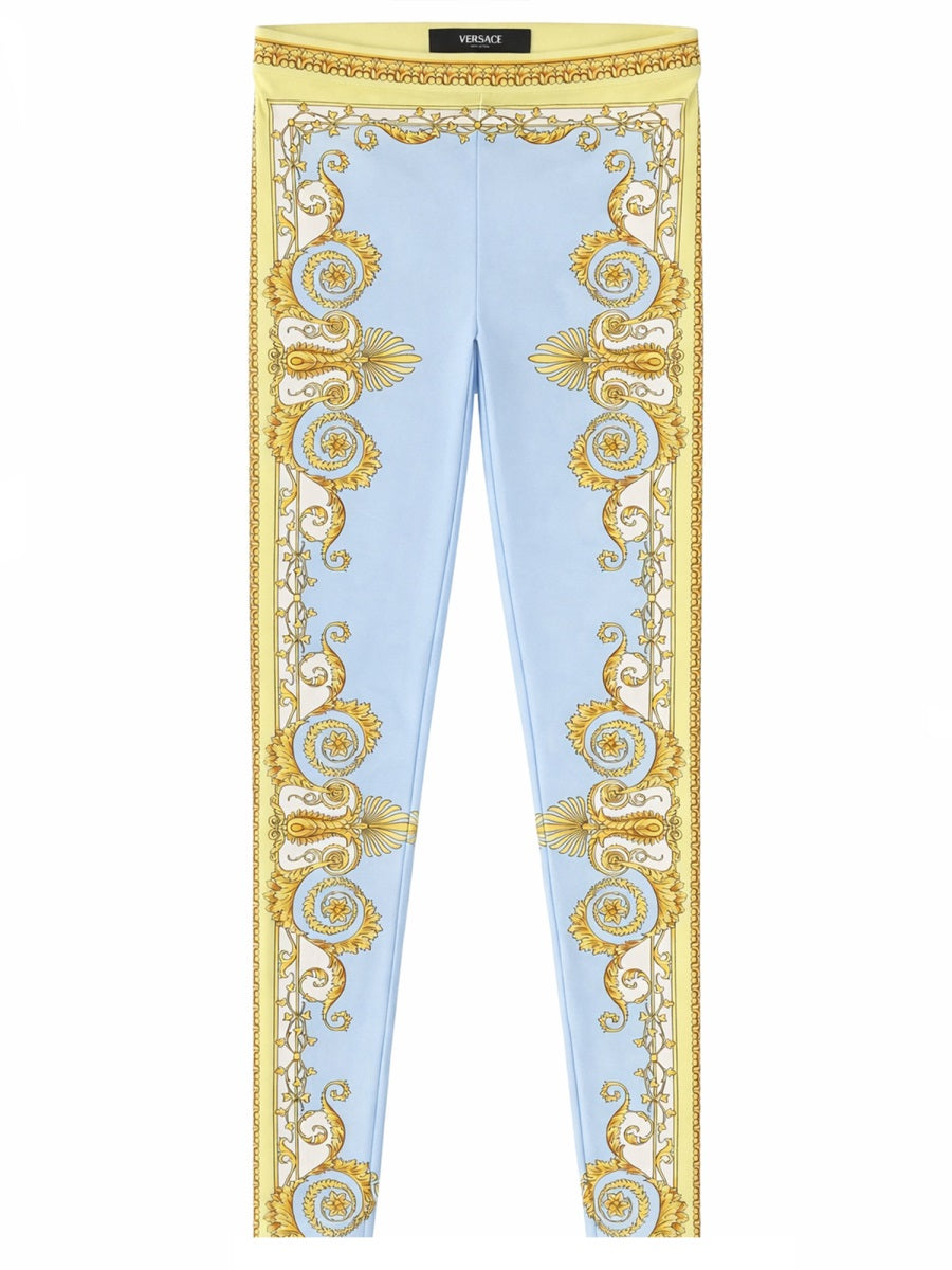 Baroque Print Golden Scrolls Leggings