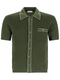 Short-Sleeved Cropped Knit Shirt