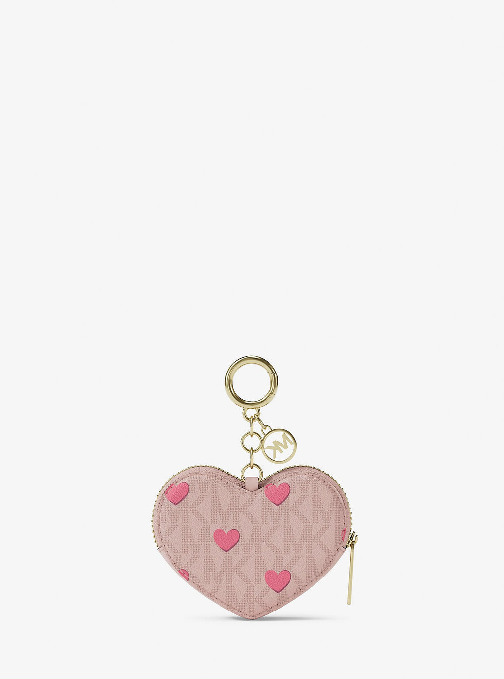 Jet Set Small Printed Signature Logo Heart Coin Pouch