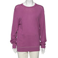 Versace Purple Knit Greca Detailed Long Sleeve Sweater