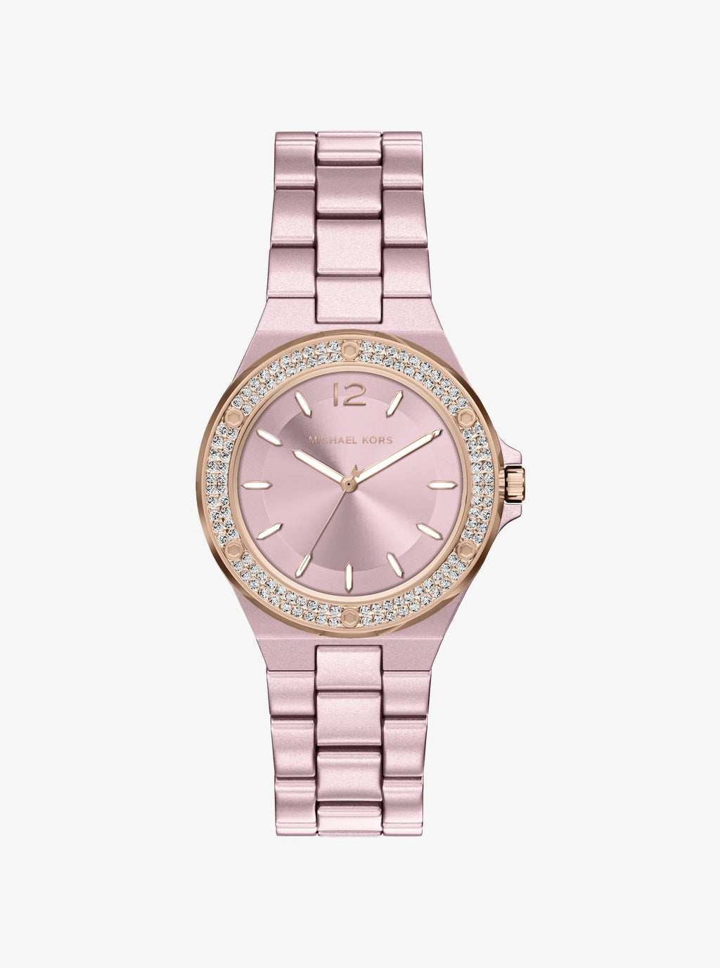 Mini Lennox Pav� Pink-Tone Watch