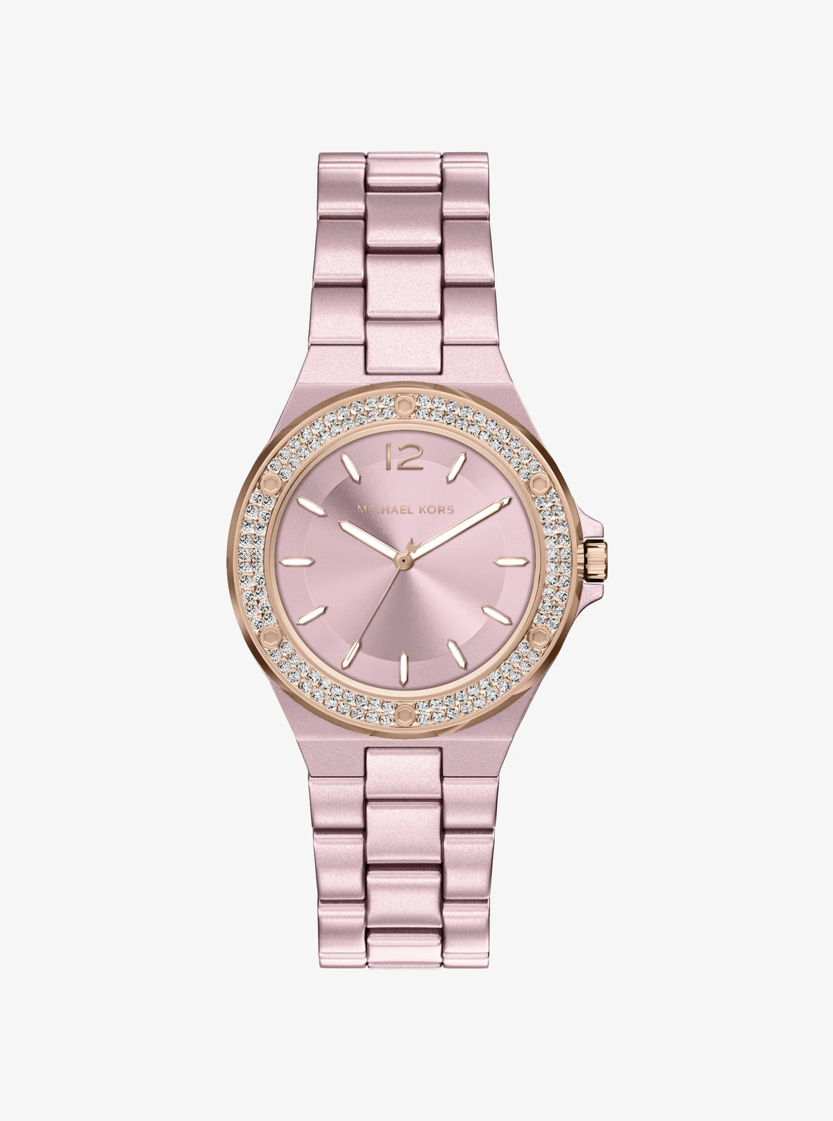 Mini Lennox Pav� Pink-Tone Watch