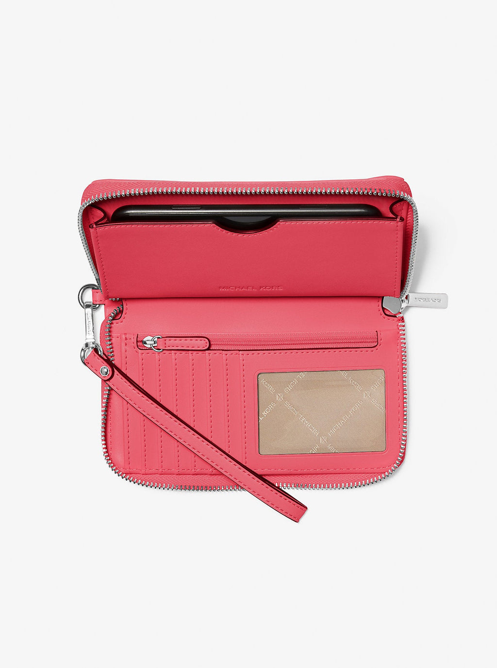 Jet Set Large Heart Embroidered Smartphone Wristlet