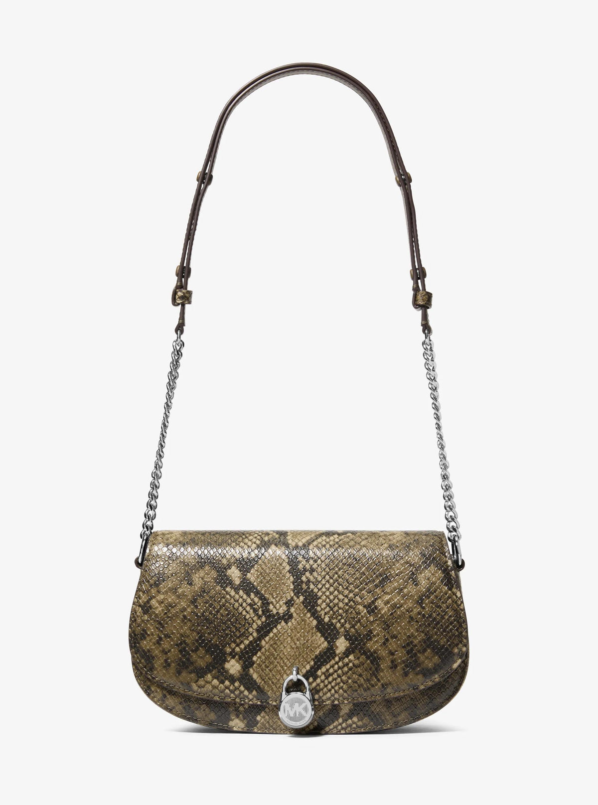 Mila Medium Snake Embossed Messenger Bag