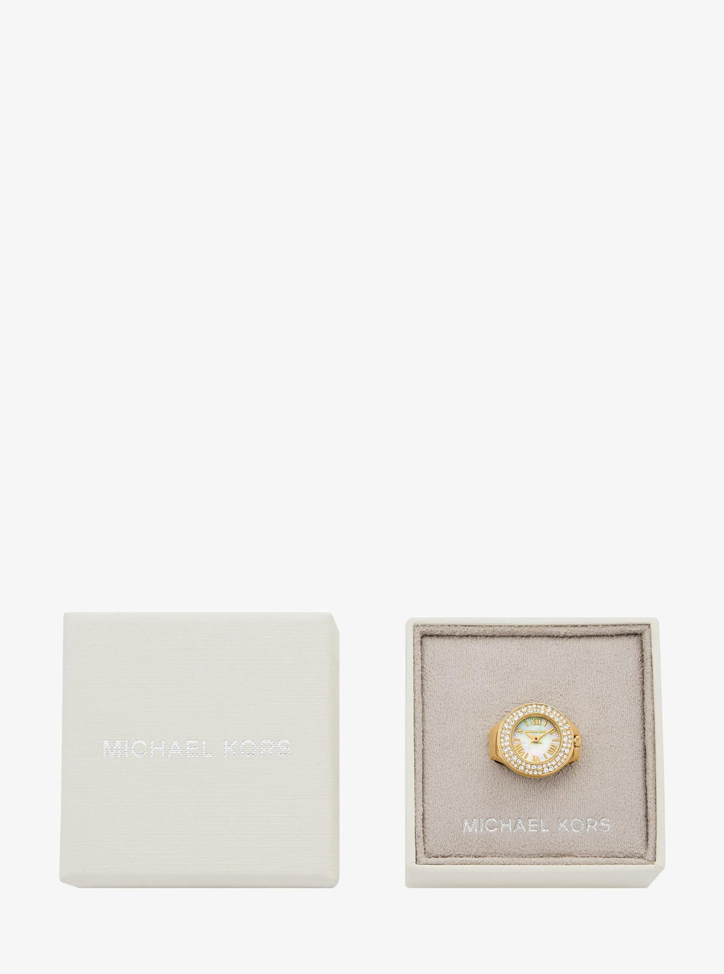 Liliane Pavé Gold-Tone Ring Watch
