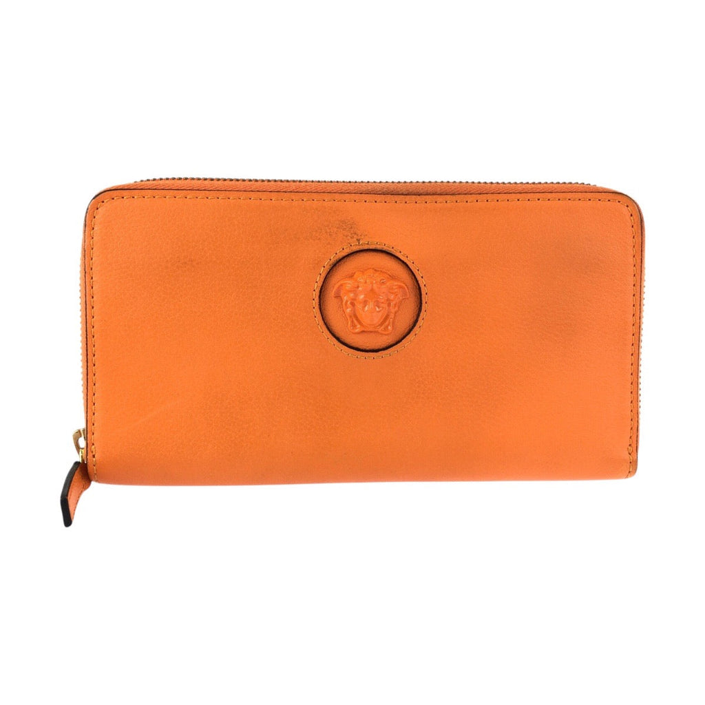 Versace Medusa Leather Zip-Around Wallet
