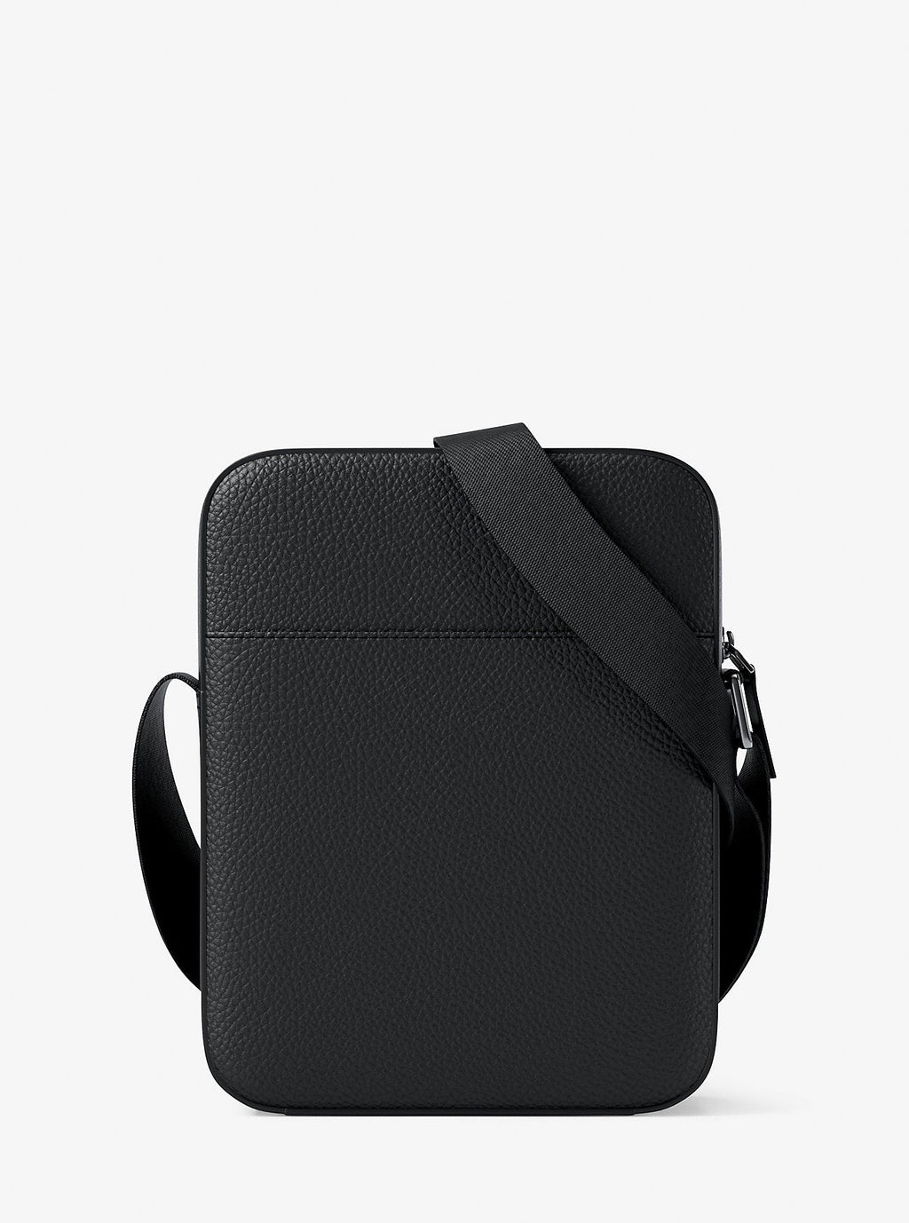 Cooper Logo Embossed Pebbled Leather Messenger Bag