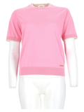 Pink Embroidered-Logo Wool Sweater