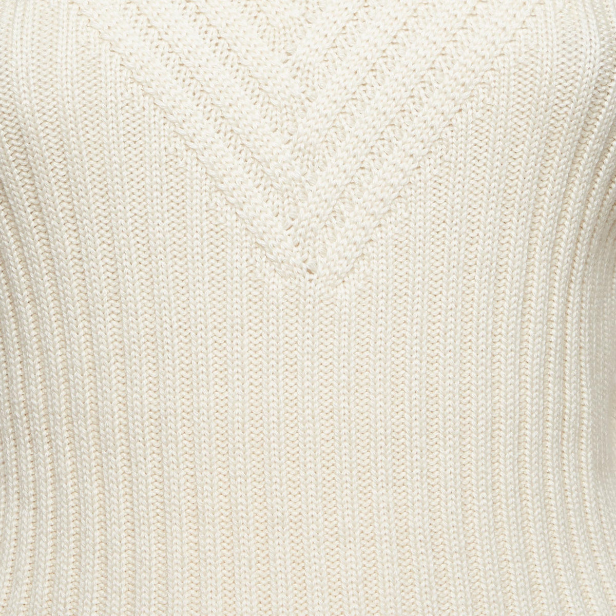 Versace Cream Rib Knit Turtle Neck Sweater