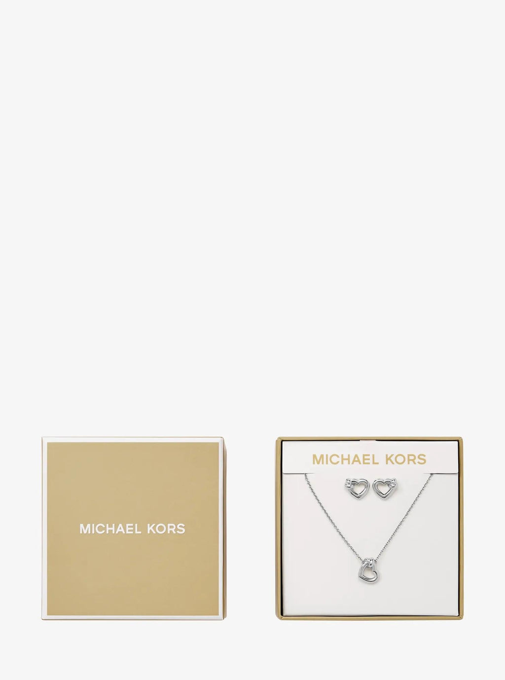 Knotted Heart Necklace and Earrings Gift Set