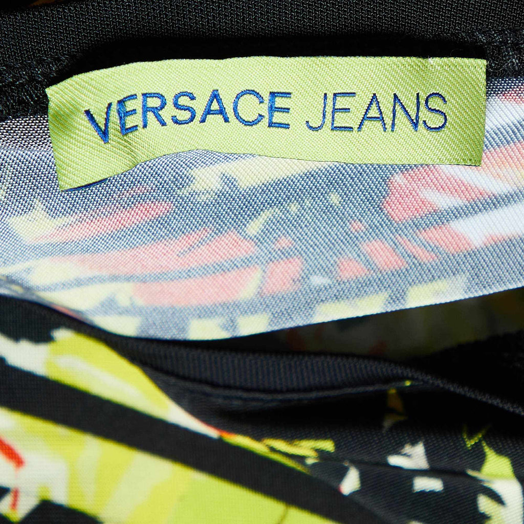 Versace Jeans Black Printed Jersey Tank Top