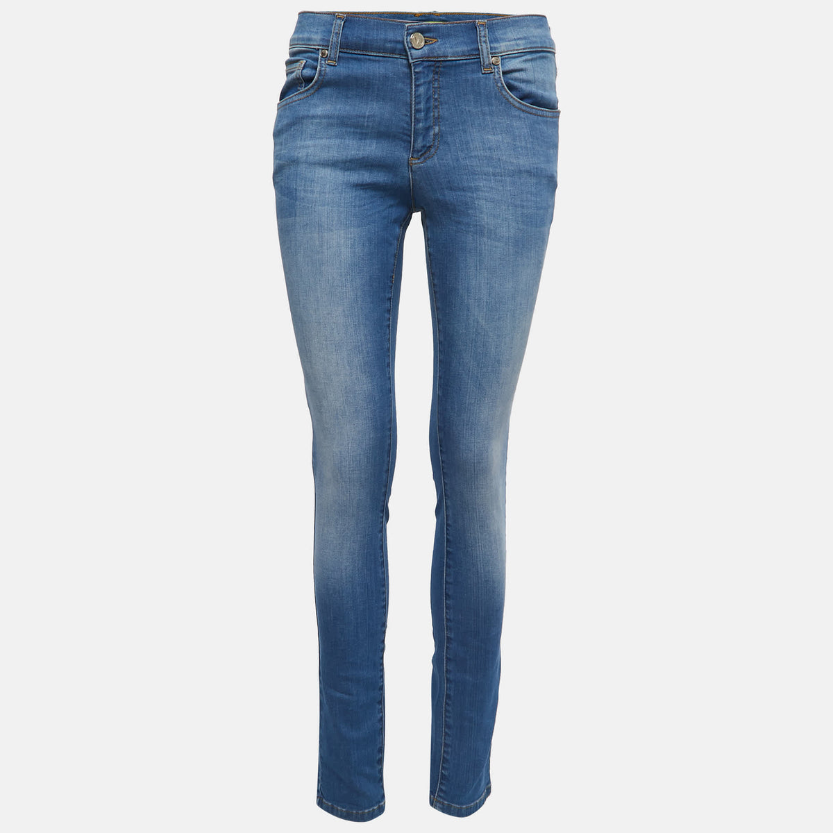 Versace Jeans Blue Washed Denim Skinny Jeans S Waist