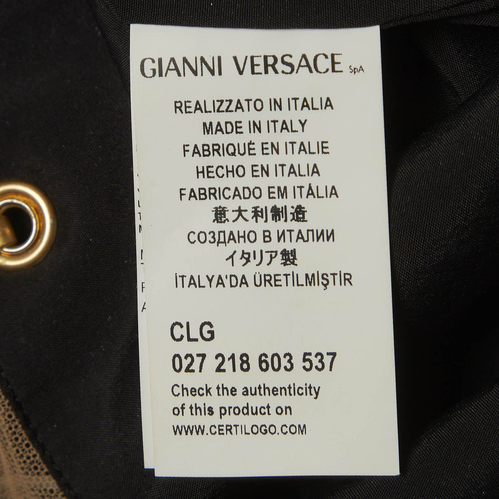 Versus Versace Black Crepe Sleeveless Fitted Dress