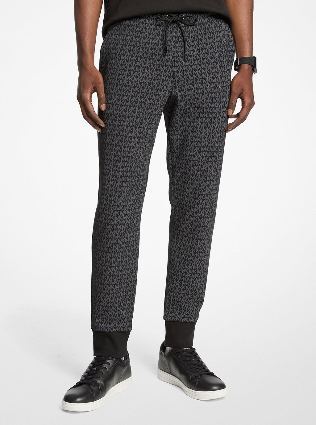 Signature Logo Print Cotton Blend Joggers